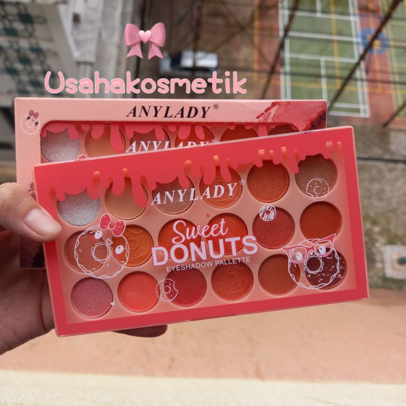 ECER!! EYESHADOW ANYLADY SWEET DONUTS 18 WARNA CANTIK NO. 734B