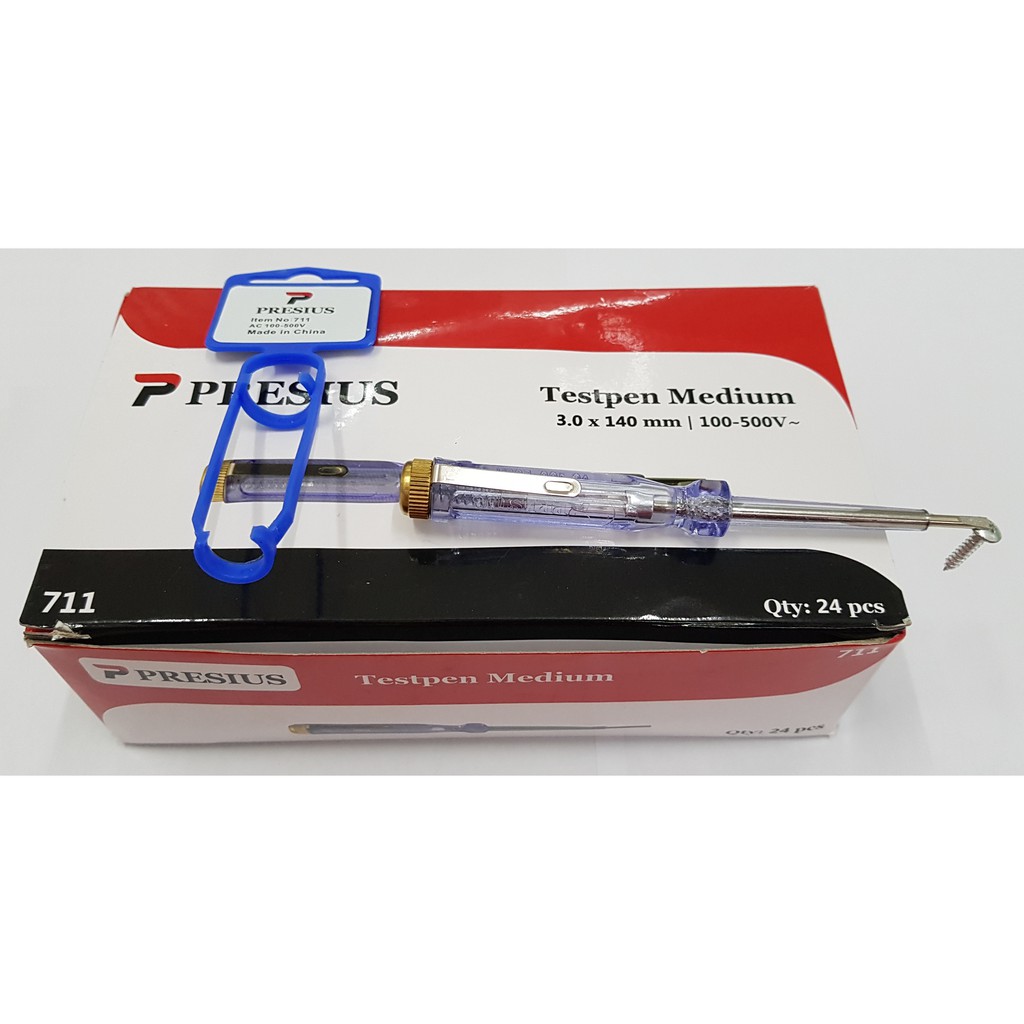 PRESIUS TESPEN LISTRIK 711 (HARGA GROSIR) OBENG MIN MINUS TESTPEN MEDIUM TES TEST PEN ORIGINAL KUAT