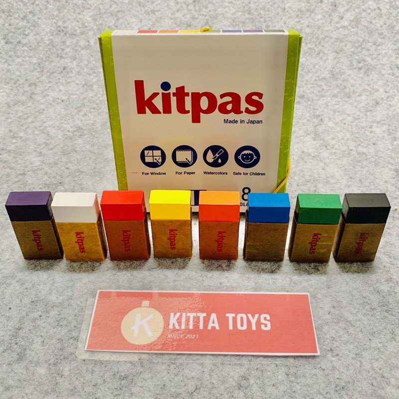 

Kitpas Crayon Japan Original Block 8 Colors Alat Lukis Anak Washable Colouring Set