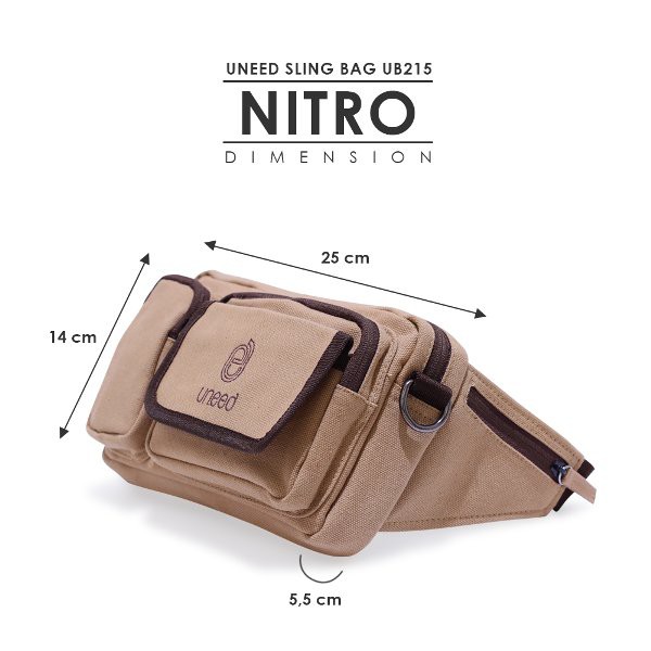 UNEED Nitro Tas Selempang Pria Tas Sling Bag Pria - UB215 - Original