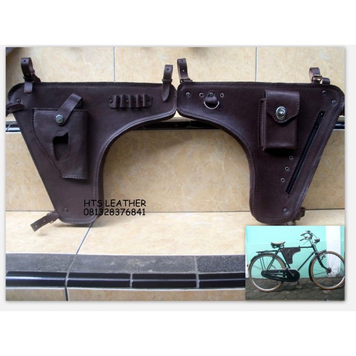TAS ONTHEL KULIT ASLI TAS TENGAH ONTHEL TAS PISTOL SEPEDA ONTHEL TAS ONTHEL KULIT ASLI