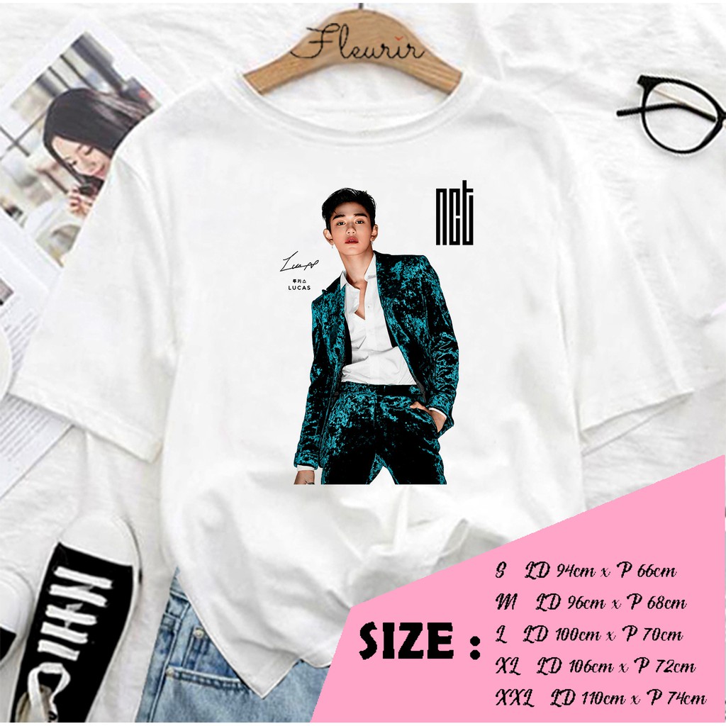 FLEURIR - KAOS LUCAS NCT KOREA KPOP OVERSIZE KATUN KAOS WANITA DEWASA TUMBLR TEE UNISEX JUMBO