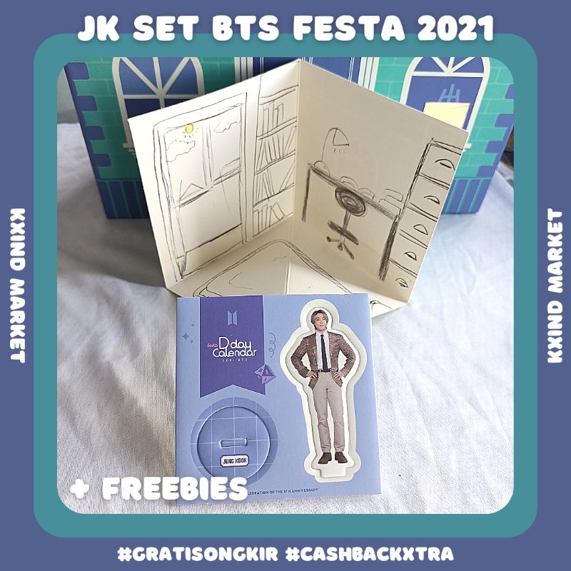 BTS FESTA 2021 D-DAY CALENDAR JUNGKOOK SET / PC Jungkook / album BTS / PC JK / BTS Festa / standee