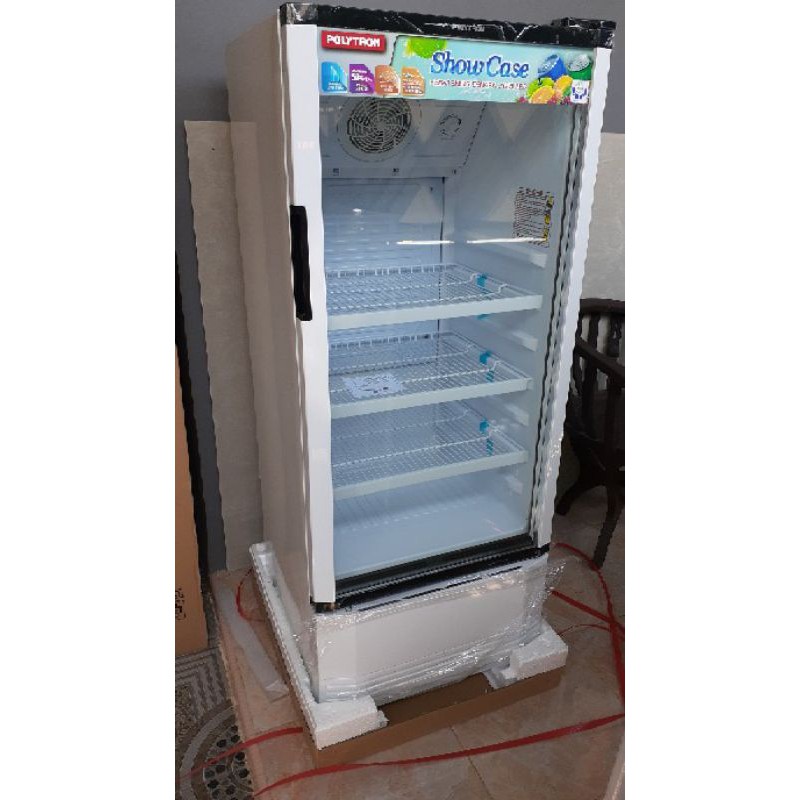 Showcase lemari pendingin minuman polytron SCN 140 3Rak "kediri sekitarnya"
