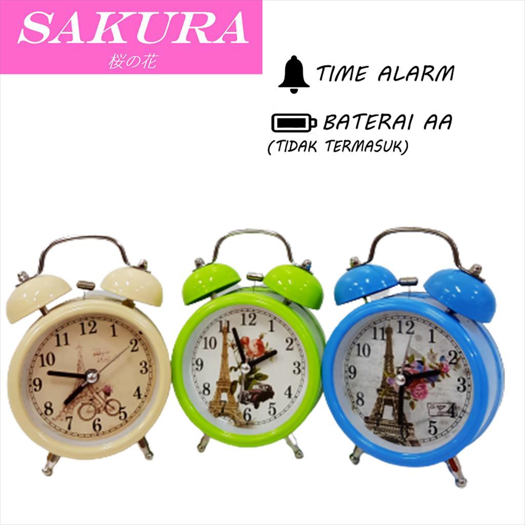 SAKURA Jam Weker/ Jam Beker Kring/ Jam Alarm Kring Bulat 240