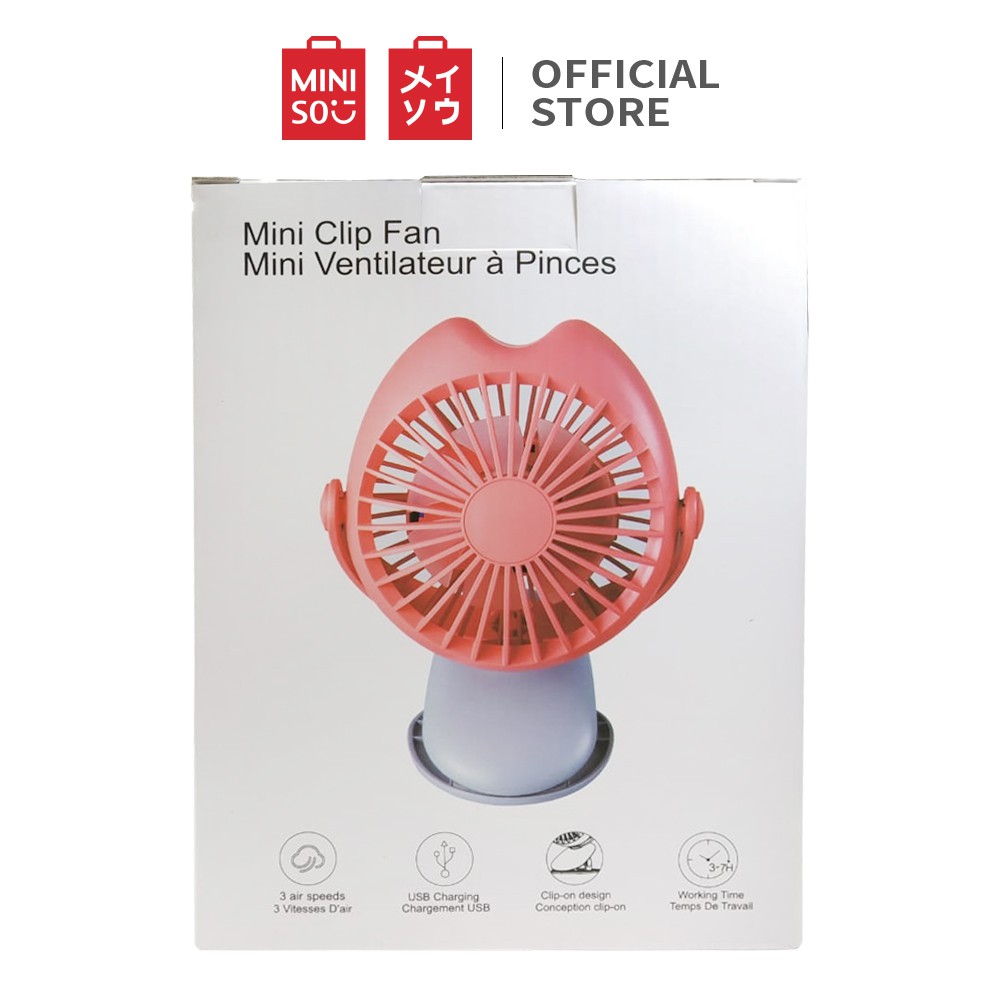 Miniso official Kipas dudukan Owl Clip Handheld portable mini Fan 1800mAh