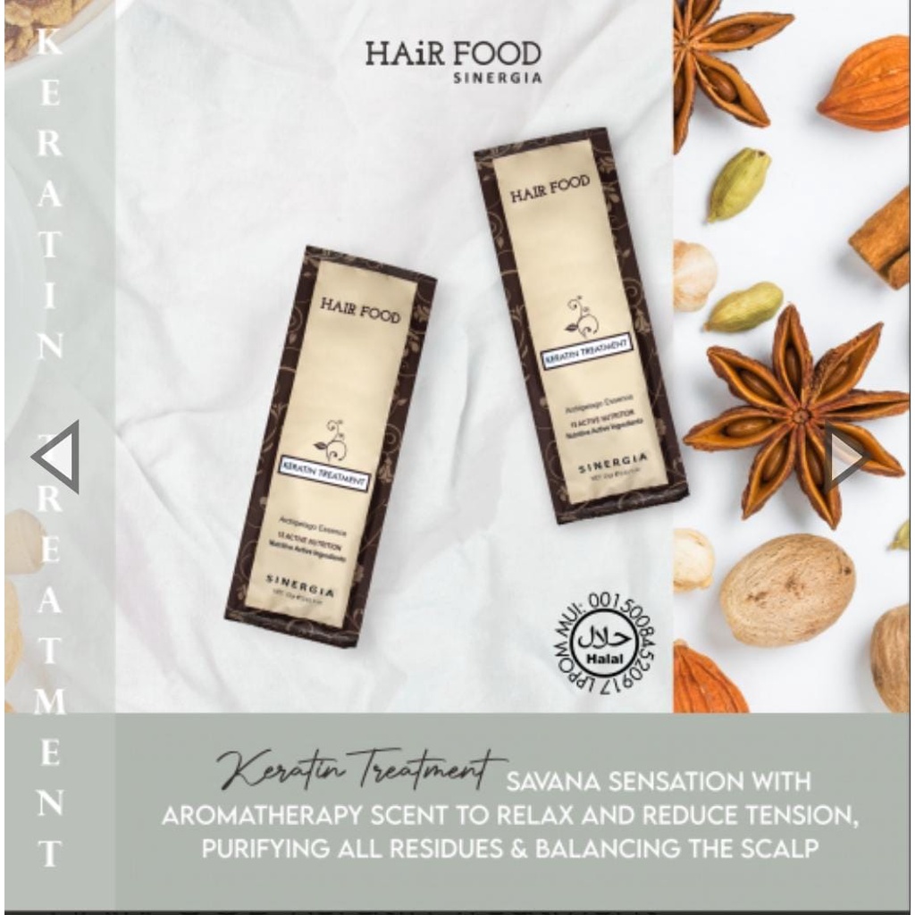 ☘️Yuri Kosmetik☘️ Hair Food Keratin &amp; Botanical Extract Treatment 25gram / Masker Rambut / Keratin / Botanical