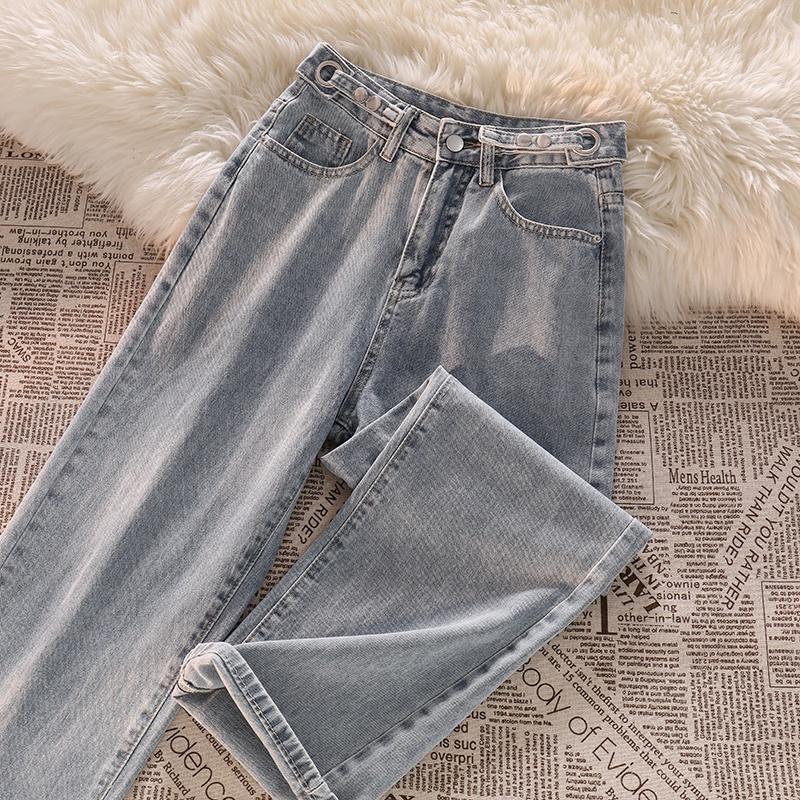 kekinian celana wanita jeans panjang high waist korean style（realpict）