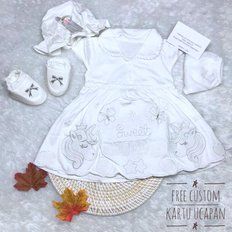 Dress Anak Bayi Newborn Perempuan Cewek Pakaian Baju Lucu Murah