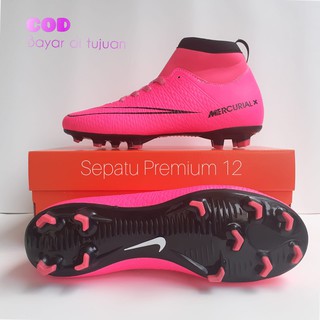 COD Sepatu Bola Nike Mercurial X High Victory Vl TF Pink Black Terlaris Termurah Terbaru