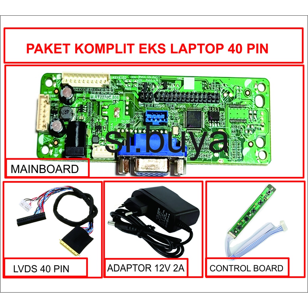 Mainboard dual monitor monitor eksternal  second display universal board  monitor paket eks laptop 4
