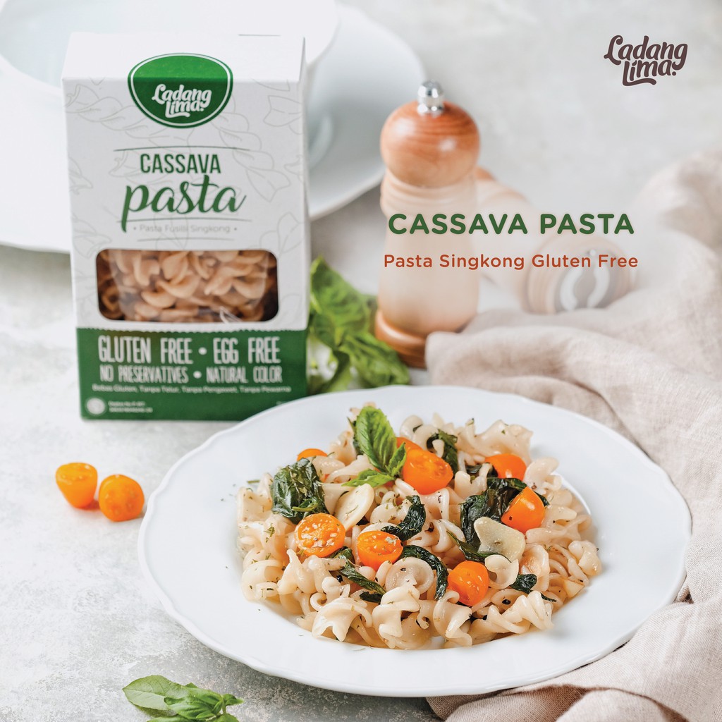 LADANG LIMA PASTA SINGKONG | MAKARONI FUSILI INSTAN GLUTEN FREE SEHAT