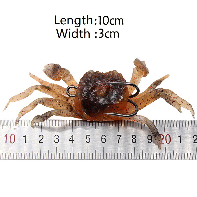1Pcs Lifelike Kepiting Umpan Pancing Swimbait 10cm 33.4g Fishing Lure Ikan Bass Wobbler Kail Sinking Bait Tackle