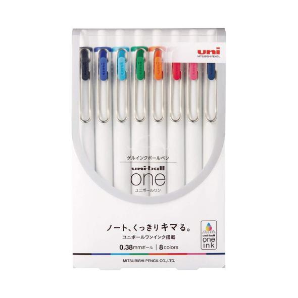 

Uni Uniball One Gel Ink Pen 0.38mm 8 Colors Set UMNS388C
