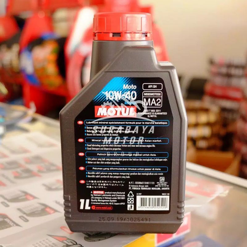 Oli Motor Motul Moto 10W40 1L 100% ASLI