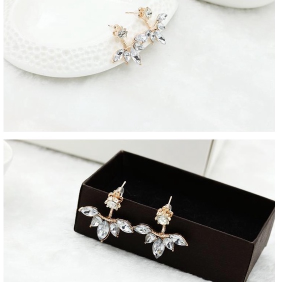 Anting fashion wanita model korea terbaru bentuk teardrop nature imut lucu bagus cantik