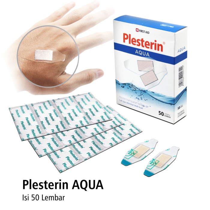 Plesterin Transparan Aqua Kedap Air box isi 50 Onemed OJB