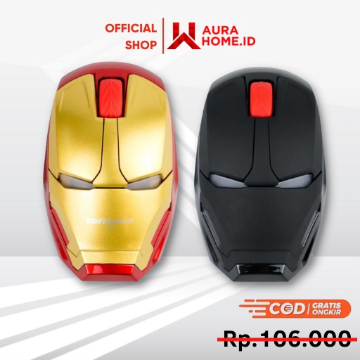 Mouse Wireless Optical Iron Man 2.4 Ghz  / Mouse Ironman Sport High Accuracy USB Port Non Bluetooth 