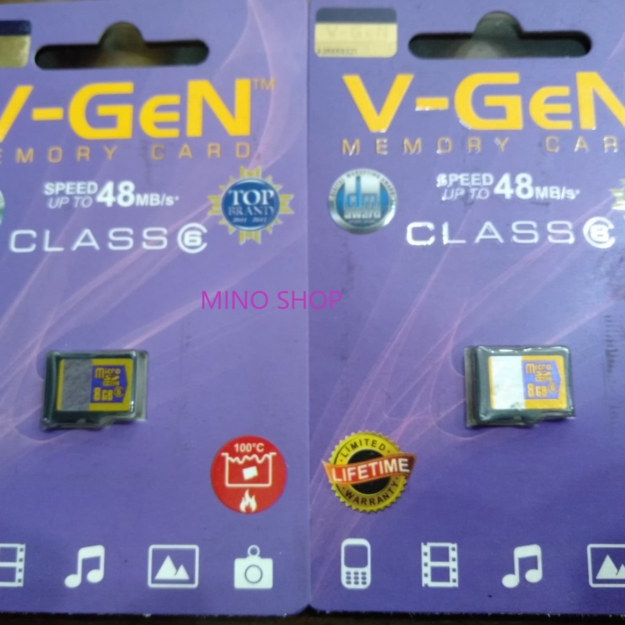 MEMORY CARD 8GB V-GEN KELAS 6 - MEMORY MICRO SD V-GEN