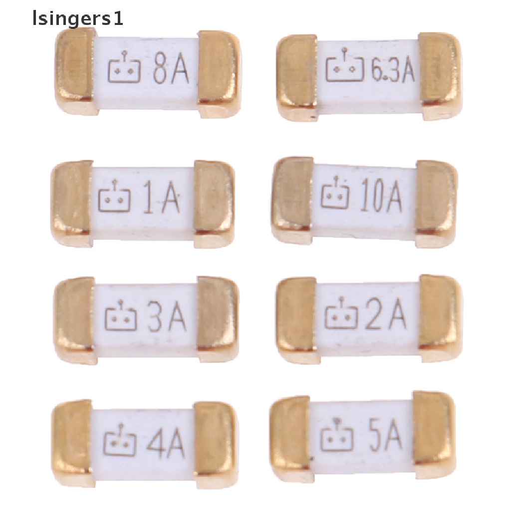 (lsingers1) 10pcs Sekring Listrik 1a Ke 10A 125v 0451 SMD Warna Emas