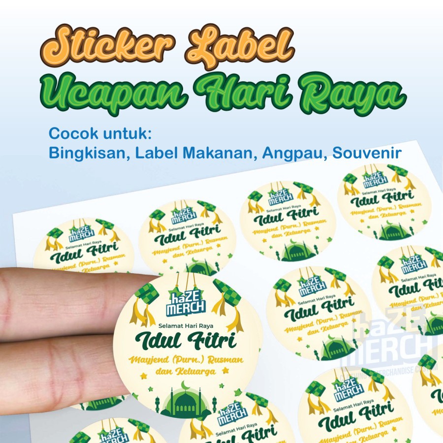 

Stiker Idul fitri - Label Kemasan - Stiker Cromo -haZE Merchandise