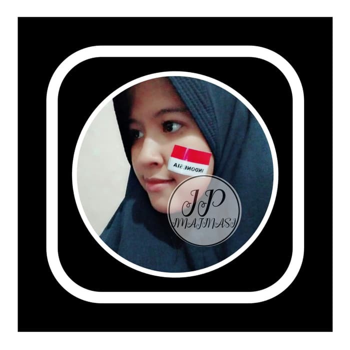 

stiker merah putih - tipe 3 kotak dibawah ada tulisan INDONESIA -hiasan 17 agustus - stiker suporter