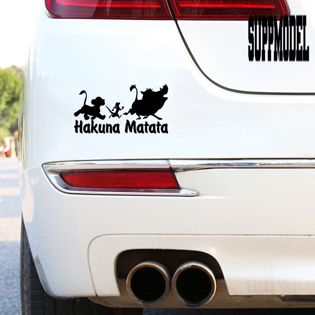 Stiker Vinyl Motif Hakuna Matata Tahan Air Untuk Mobil