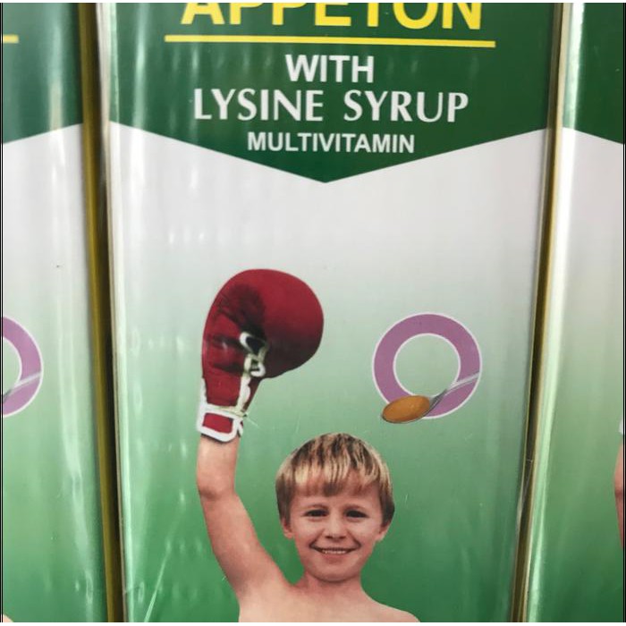 HEMAT APPETON LYSINE SYRUP 60ML (MULTIVITAMIN ANAK)SIRUP APETON APPETTON 