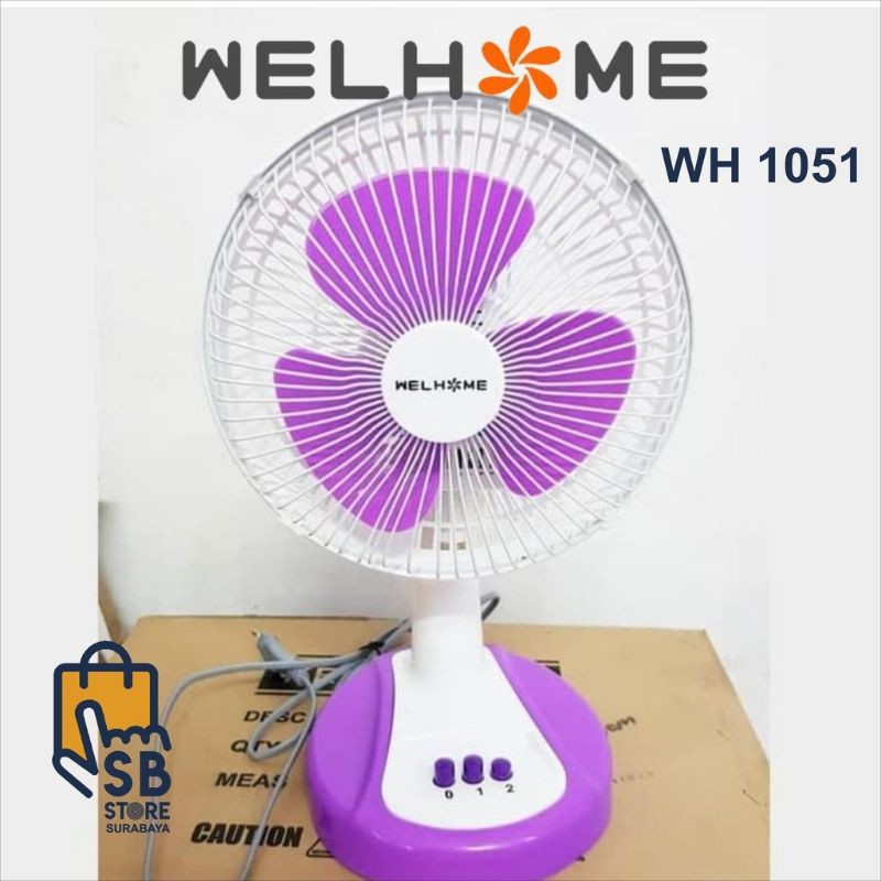 Kipas Angin 2 Fungsi Wall Fan / Desk Fan/Duduk/Lantai/Meja Welhome WH-1251 WH- 1252/ / WH-1051