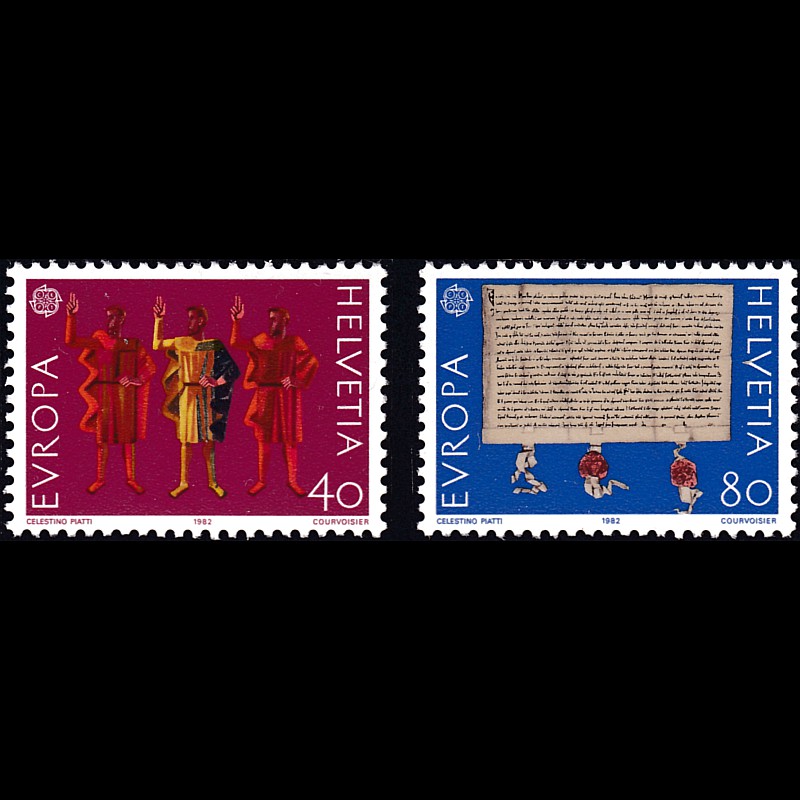 

Prangko Switzerland 1982 - EUROPA Stamps - Historic Events - 2 lbr