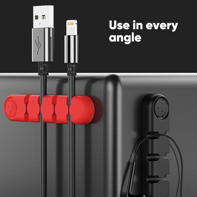 Bepop Bear Klip Pelindung Organizer Kabel Charger USB Silikon Warna Warni