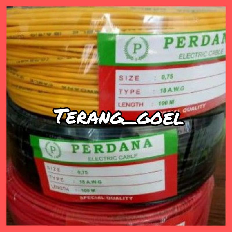 KABEL NYAF 0,75 ×100MTR PERDANA