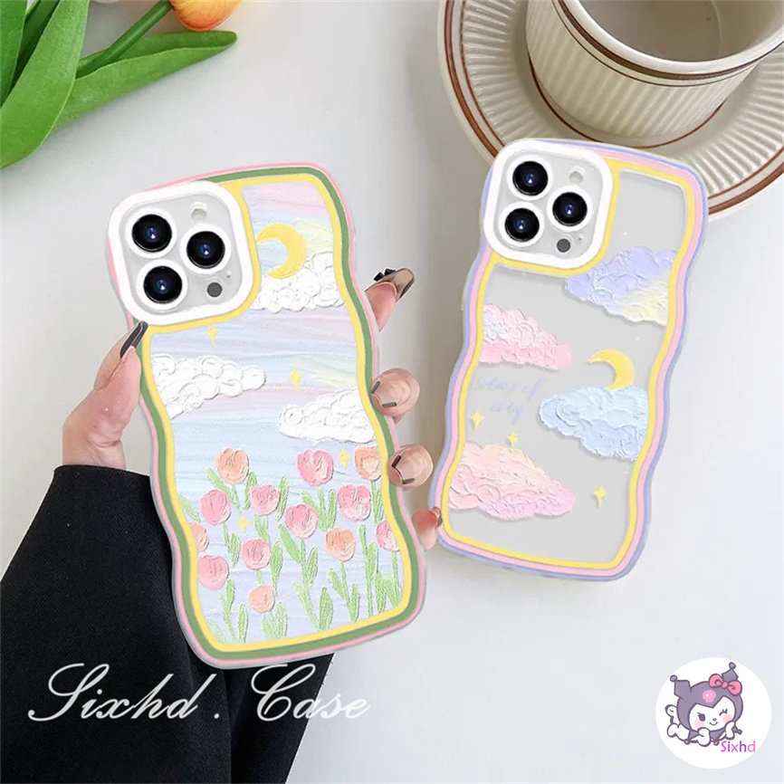 Redmi 12C 11A 10C 9T 9C Note 12 11s 11 10 9 8 Pro 10A 10 9A 9  A2 A1 Xiaomi 11Lite 12T 12Lite 11T 10T Poco M3 F3 X5 X4 X3 Pro Fashion Ins Flower Wave Pattern Phone Case Soft Cover