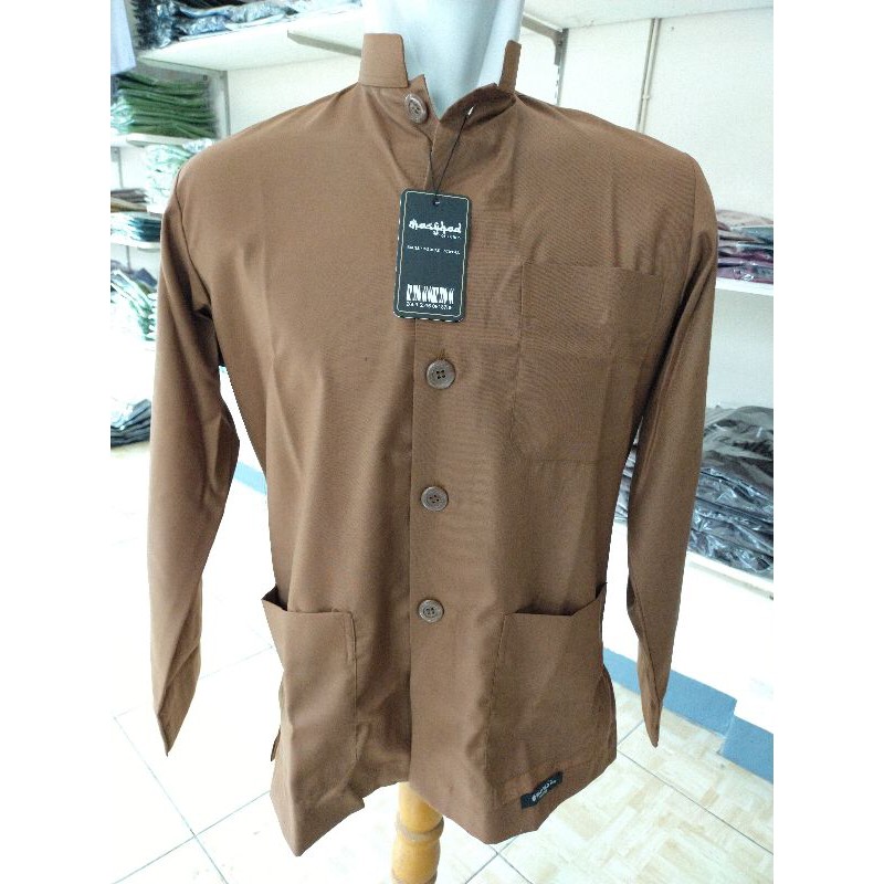 Baju Koko Al Masyhad Collection Original Model Yamani BahanToyobo / Koko Kerah Yamani / Koko Habib