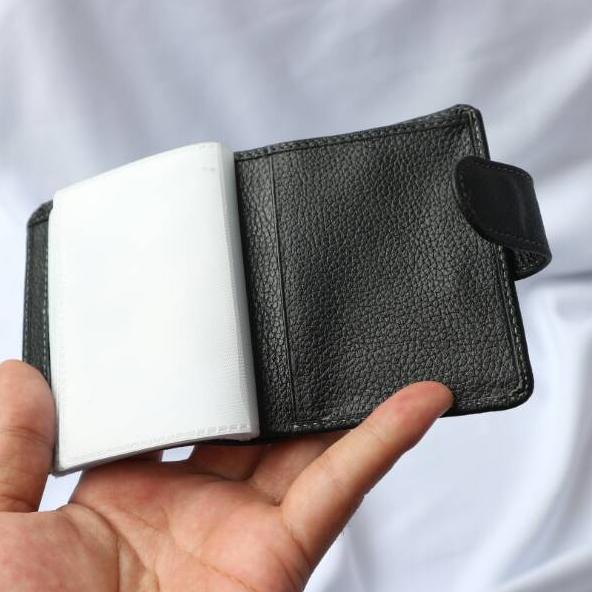Segera Ambil DOMPET kartu multifungsi bahan kuli asli free gravir nama warna hitam