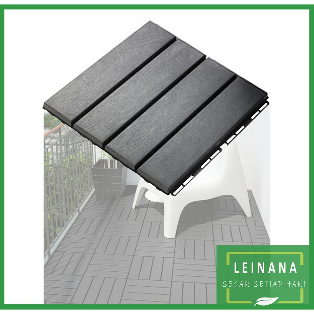 (satuan) RUNNEN Dek lantai luar ruang abu-abu tua / decking flooring 1 buah