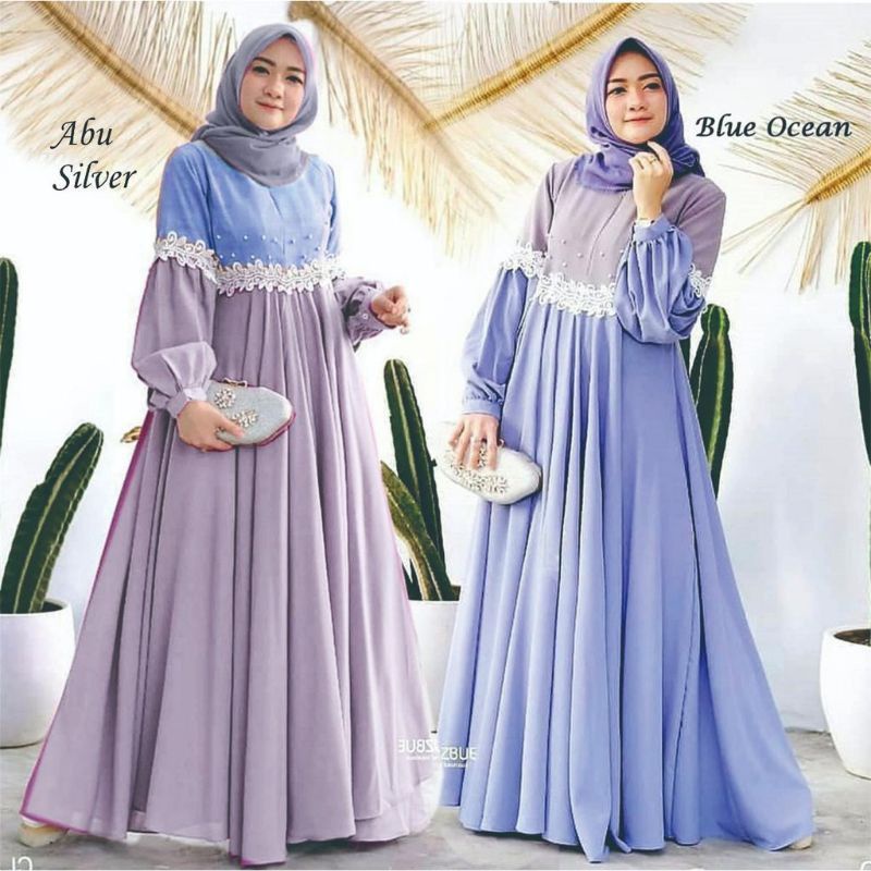 [Fashion Muslim] Gamis CLARISA renda terbaru