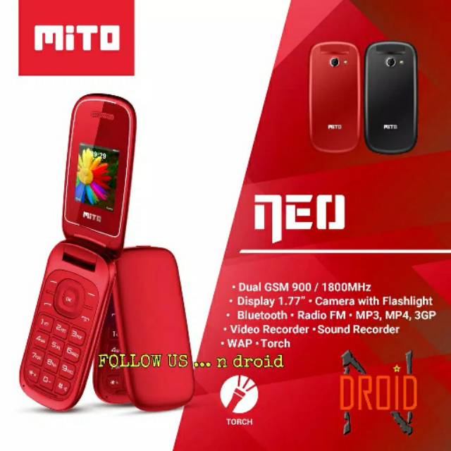 MITO NEO FLIP 1,8" DUAL SIM GSM