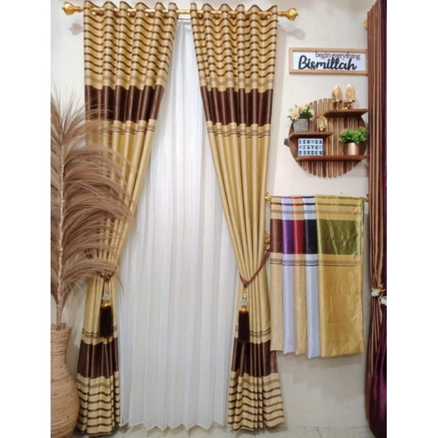 Hordeng import, hordeng bahan blackout, hordeng polos kombinasi