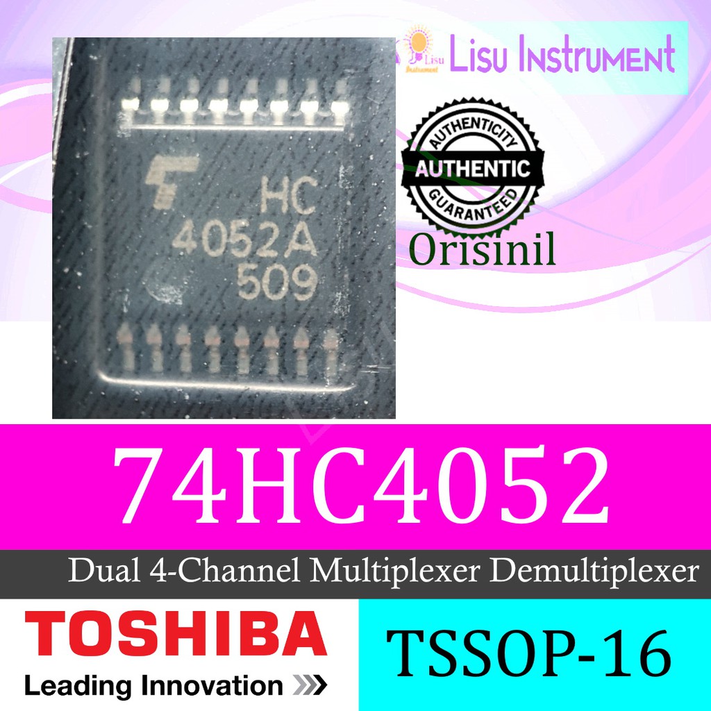 TC74HC4052AFT HC4052A Dual 4-Channel Analog Multiplexer Demultiplexer TSSOP-16