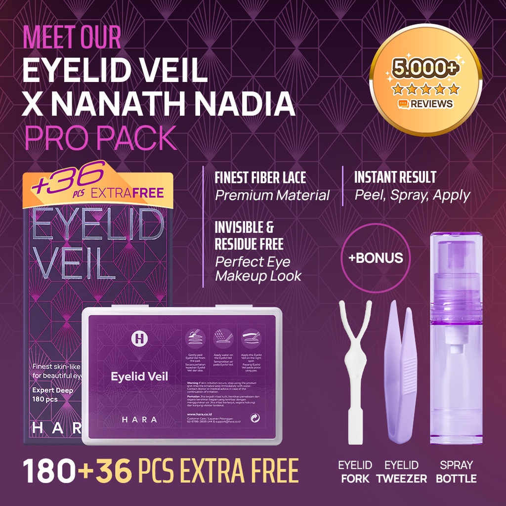 HARA Eyelid Veil x Nanath Nadia Scot Skot Mata Jaring Eyetape Lace Invisible