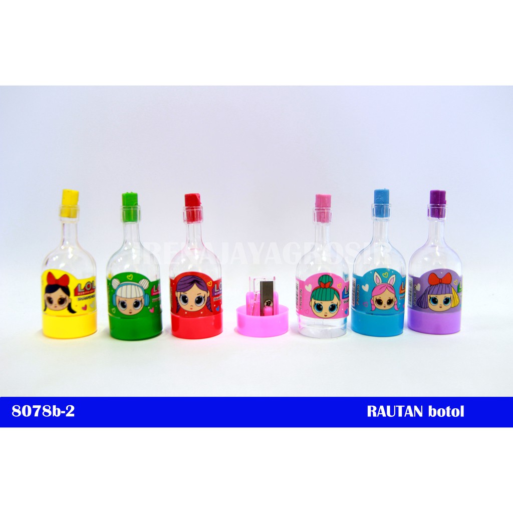 

RAUTAN PENSIL BOTOL 12 PCS SERUTAN PENSIL LUCU ANAK SEKOLAH