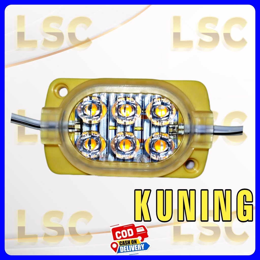 BARU!! Lampu led ultrasonik 6 mata kotak 12V dan 24V variasi mobil bis truk neon