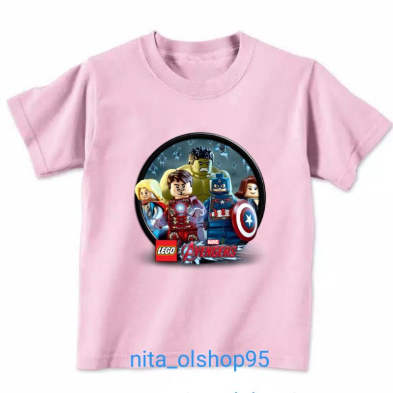 baju anak lego Marvel superhero kaos lego