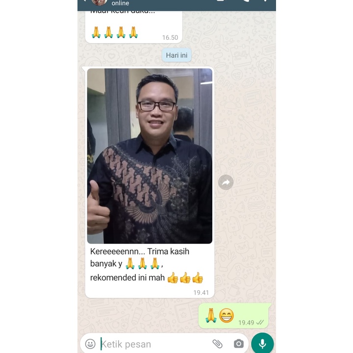 Kemeja batik pria lengan panjang HITAM S M L XL XXL BATIK PRABU KEKINIAN TERBARU Ori Ngudi