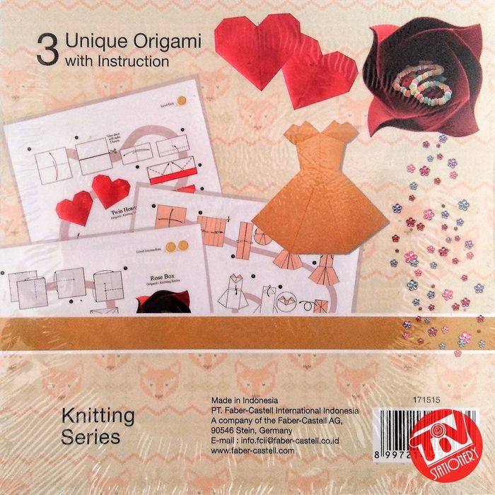 

Senikertas- Kertas Origami Faber Castell Washi Paper "Knitting Patterns" 15X15 Cm -Kertas-Seni.