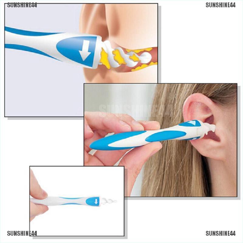 Ear Pick Pembersih Telinga Bentuk Spiral dengan Perekat [sunshine44]