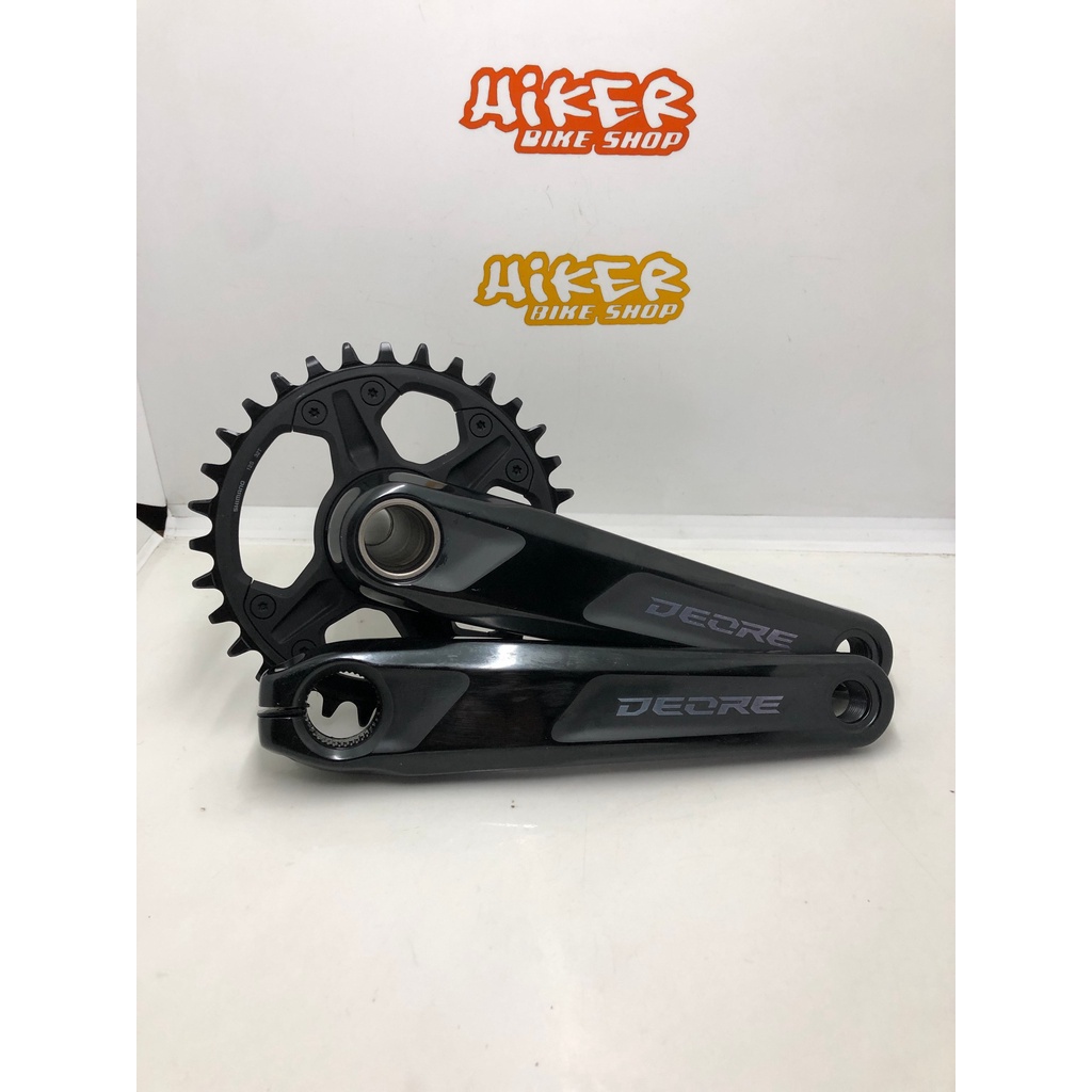 Crank Set Single Shimano Deore M6100 Chainring 32T MTB 12 Speed Panjang Arm 170 Bahan Alloy BCD Cent