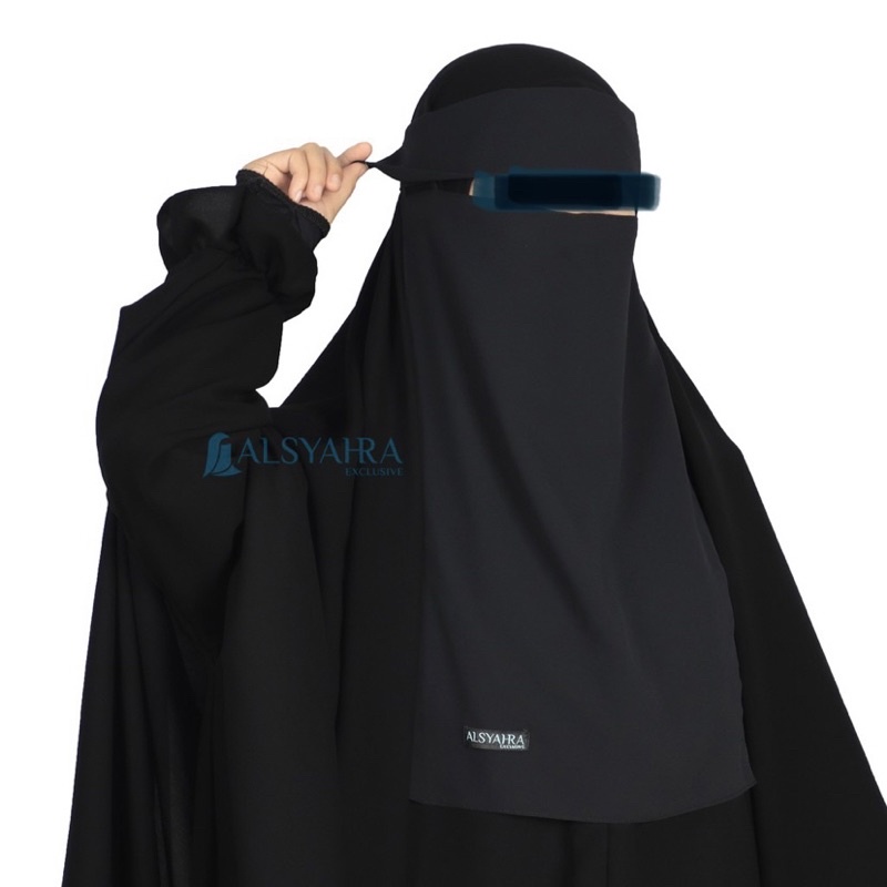 Preloved Alsyahra Exclusive Niqab Poni Pulldown Sifon Premium