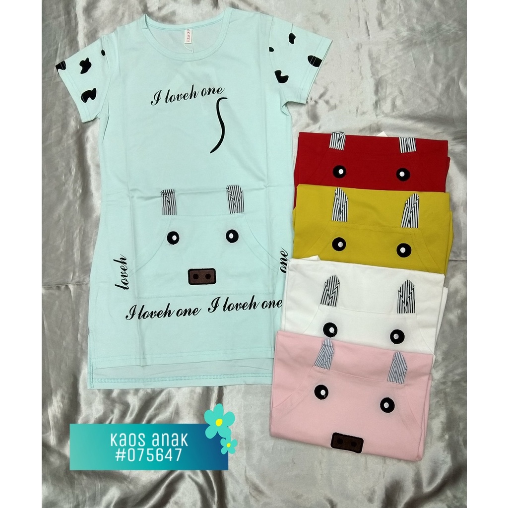 Baju anak kaos perempuan import / Atasan anak import # 075647